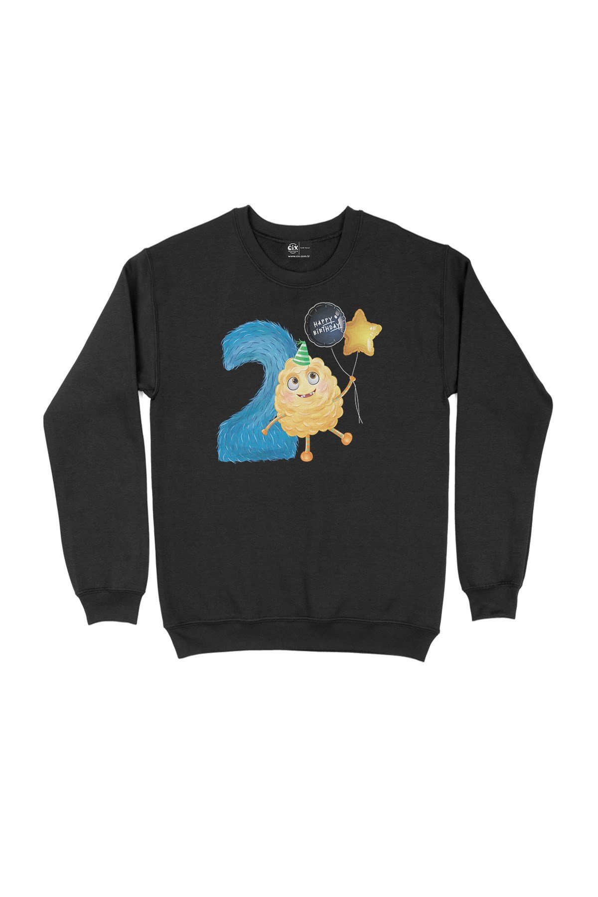 Çocuğumun 2. Yaşına Özel Siyah Sweatshirt