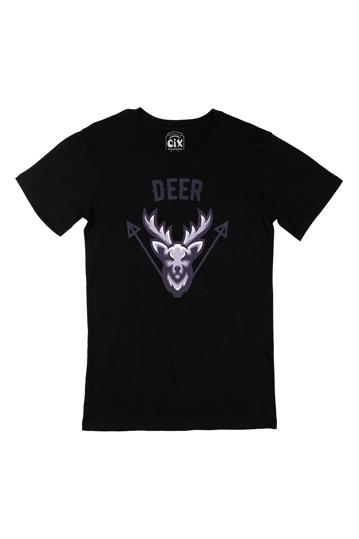 Deer Geyik Siyah Tişört