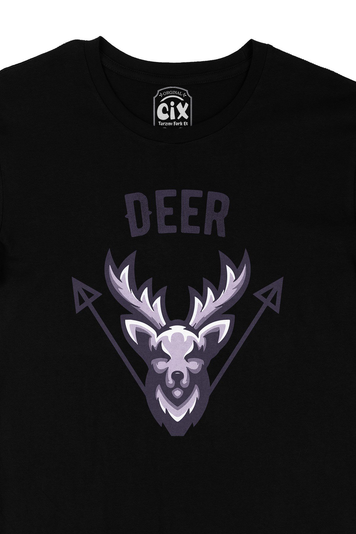 Deer Geyik Siyah Tişört