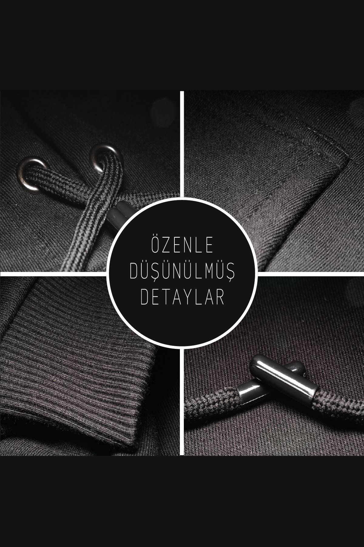 Diablo Siyah Kapşonlu Sweatshirt Hoodie