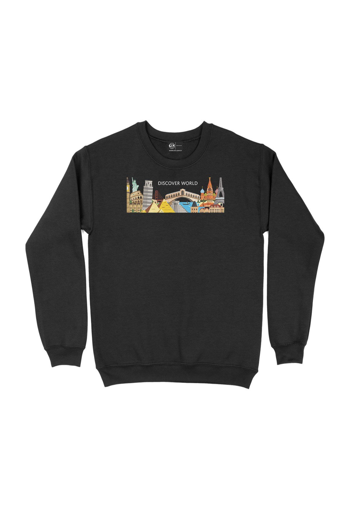 Discover World Siyah Sweatshirt