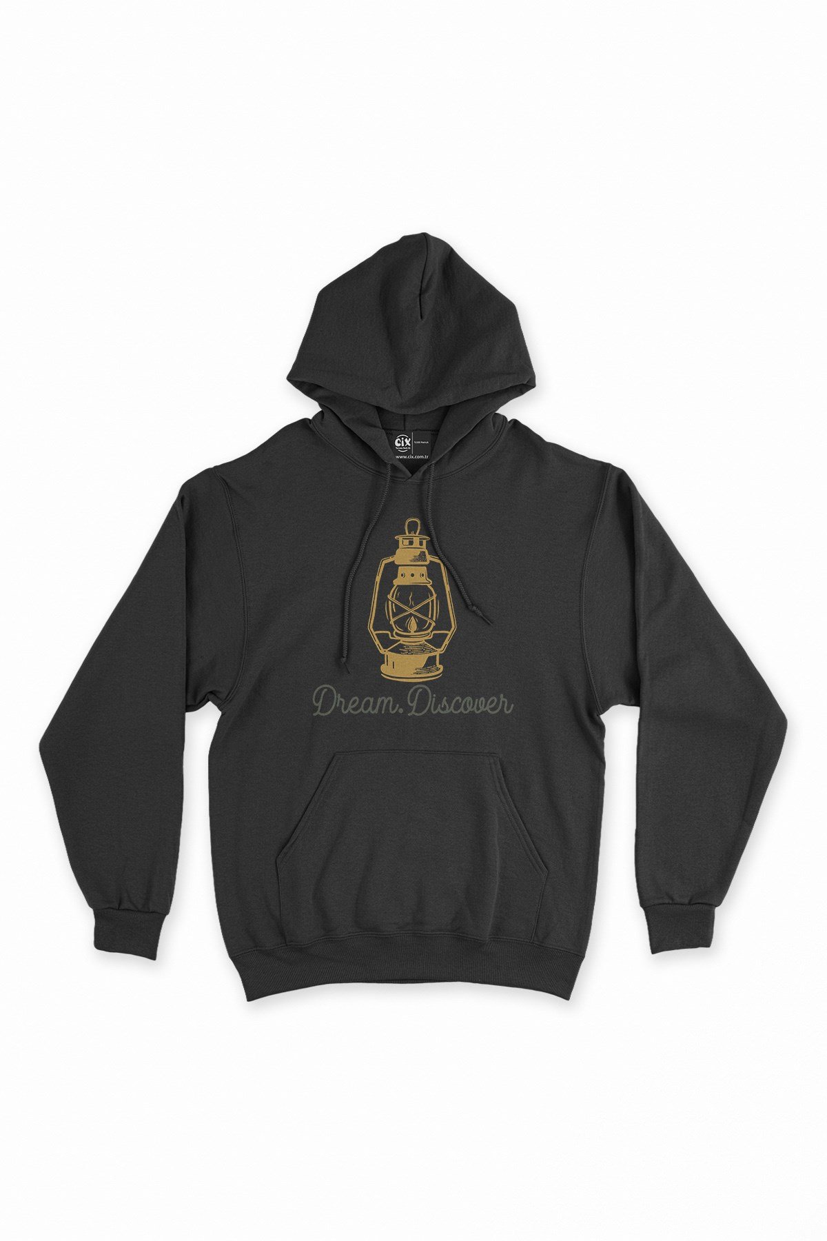 Dream Discover Siyah Kapşonlu Sweatshirt Hoodie