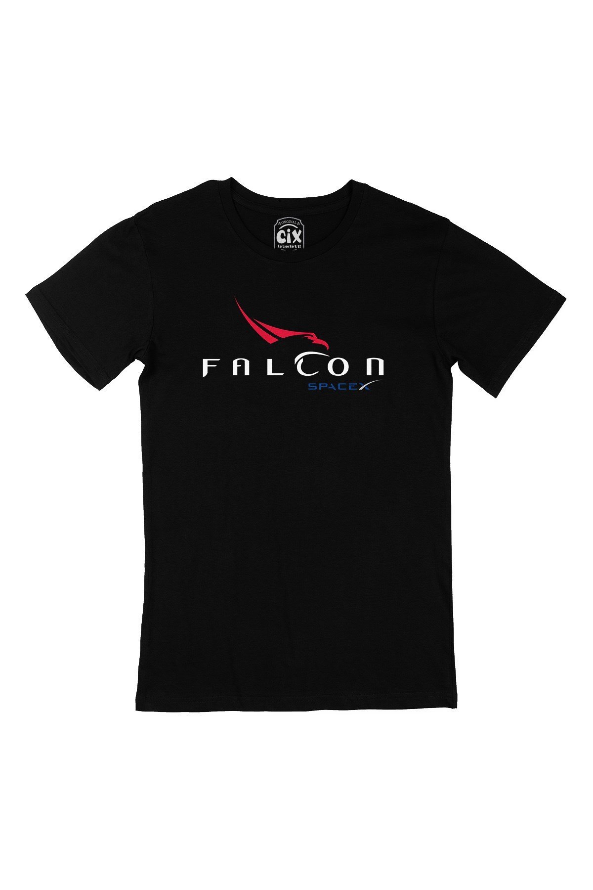 Falcon Spacex Siyah Tişört