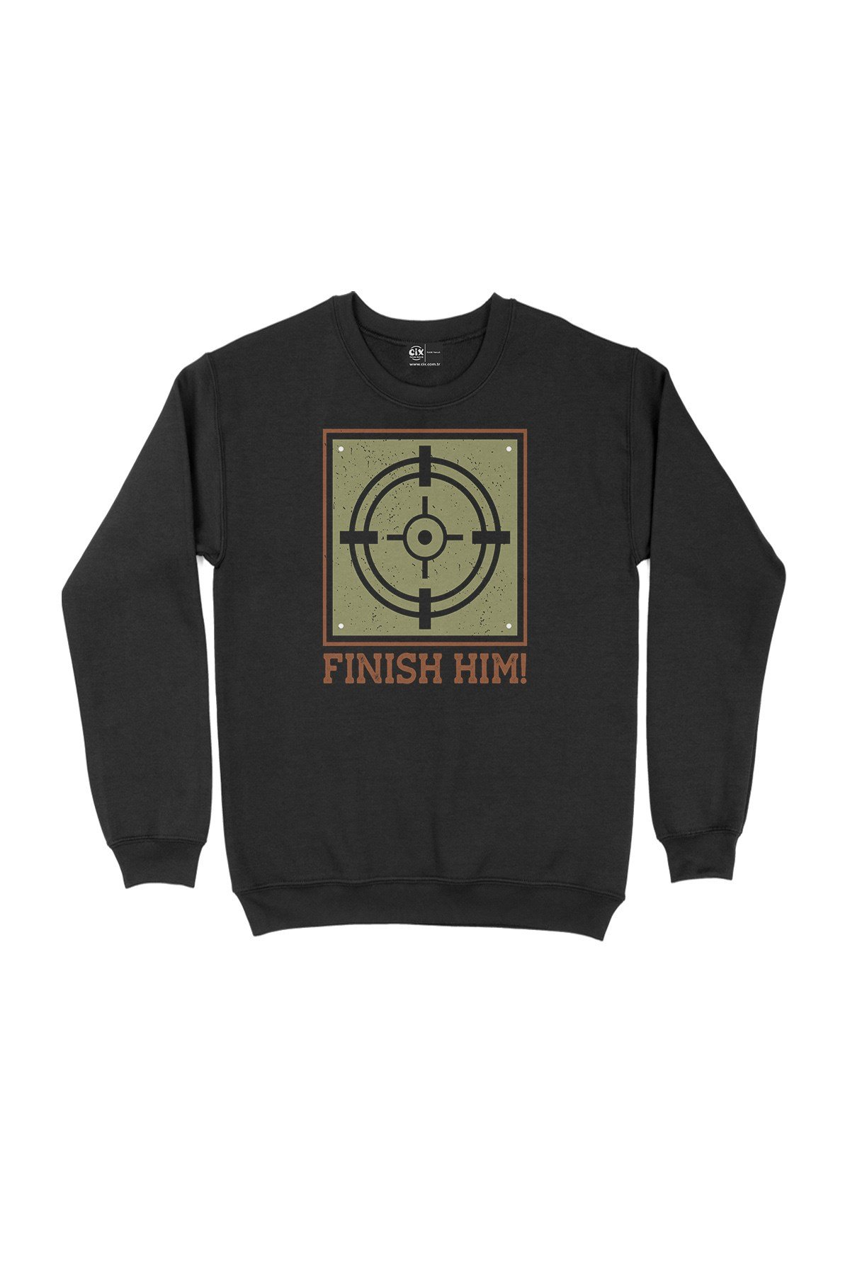 Finish Him Siyah Sweatshirt