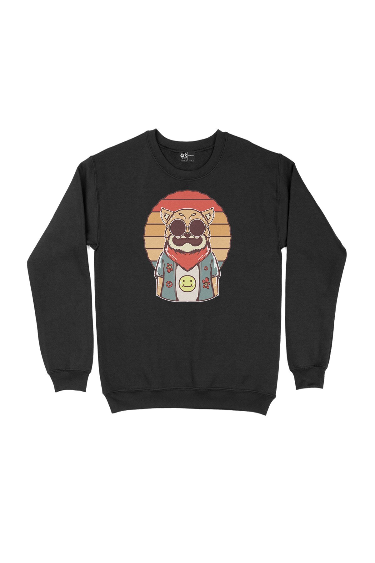 Hippi Kedili Siyah Sweatshirt