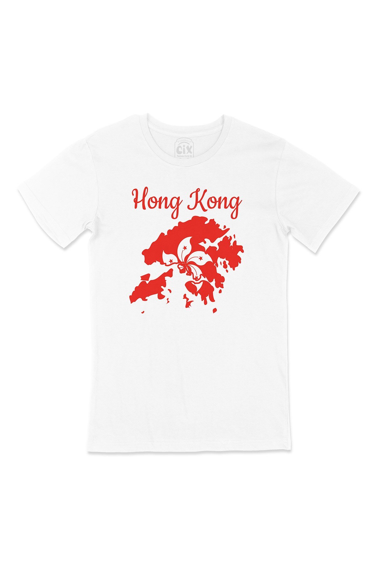 Hong Kong Haritalı ve Bayraklı Tişört