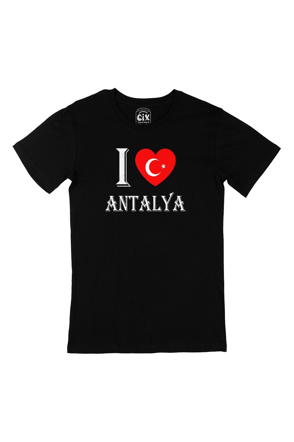 I Love Antalya Siyah Tişört