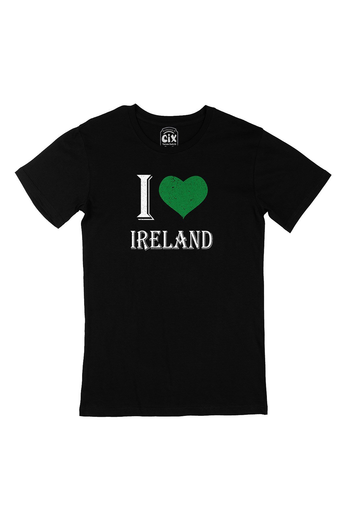 I Love İrlanda Siyah Tişört