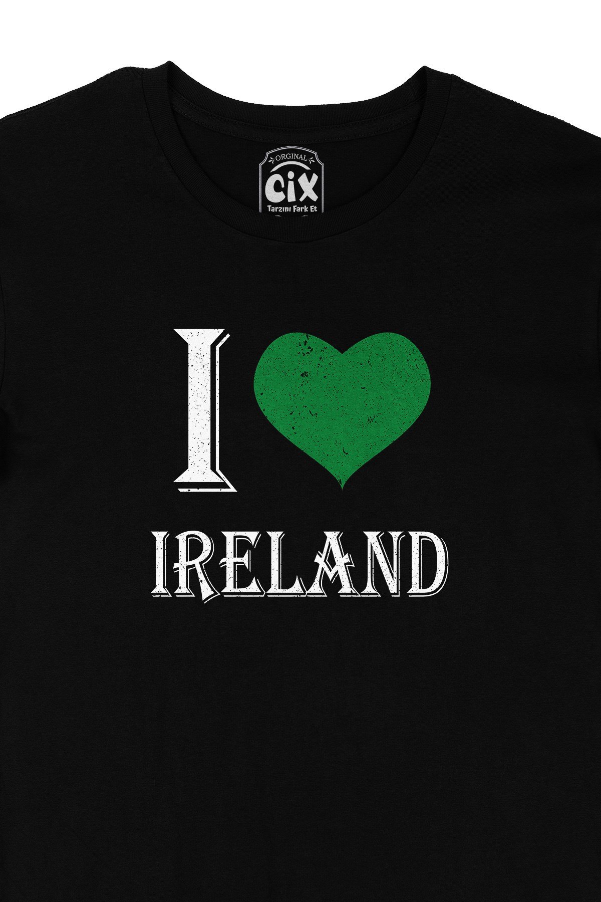 I Love İrlanda Siyah Tişört