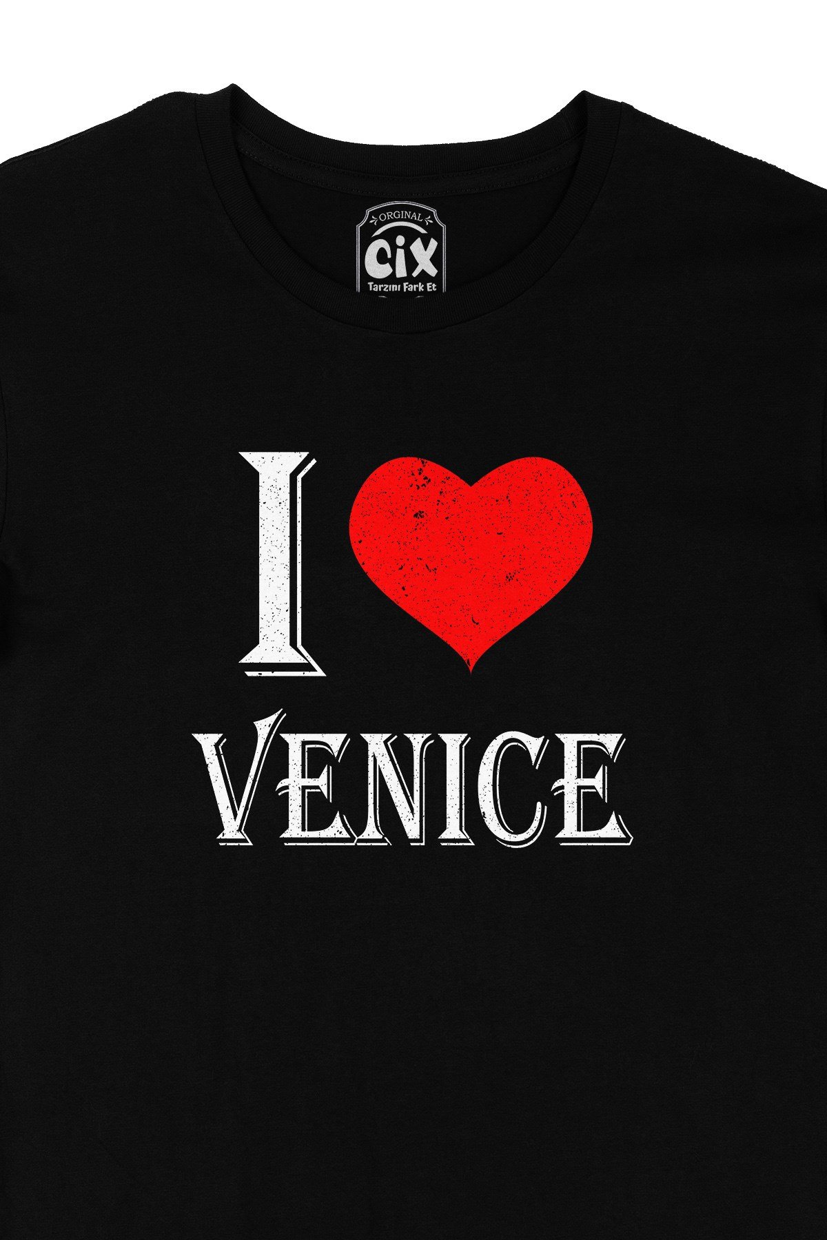 I Love Venedik Siyah Tişört