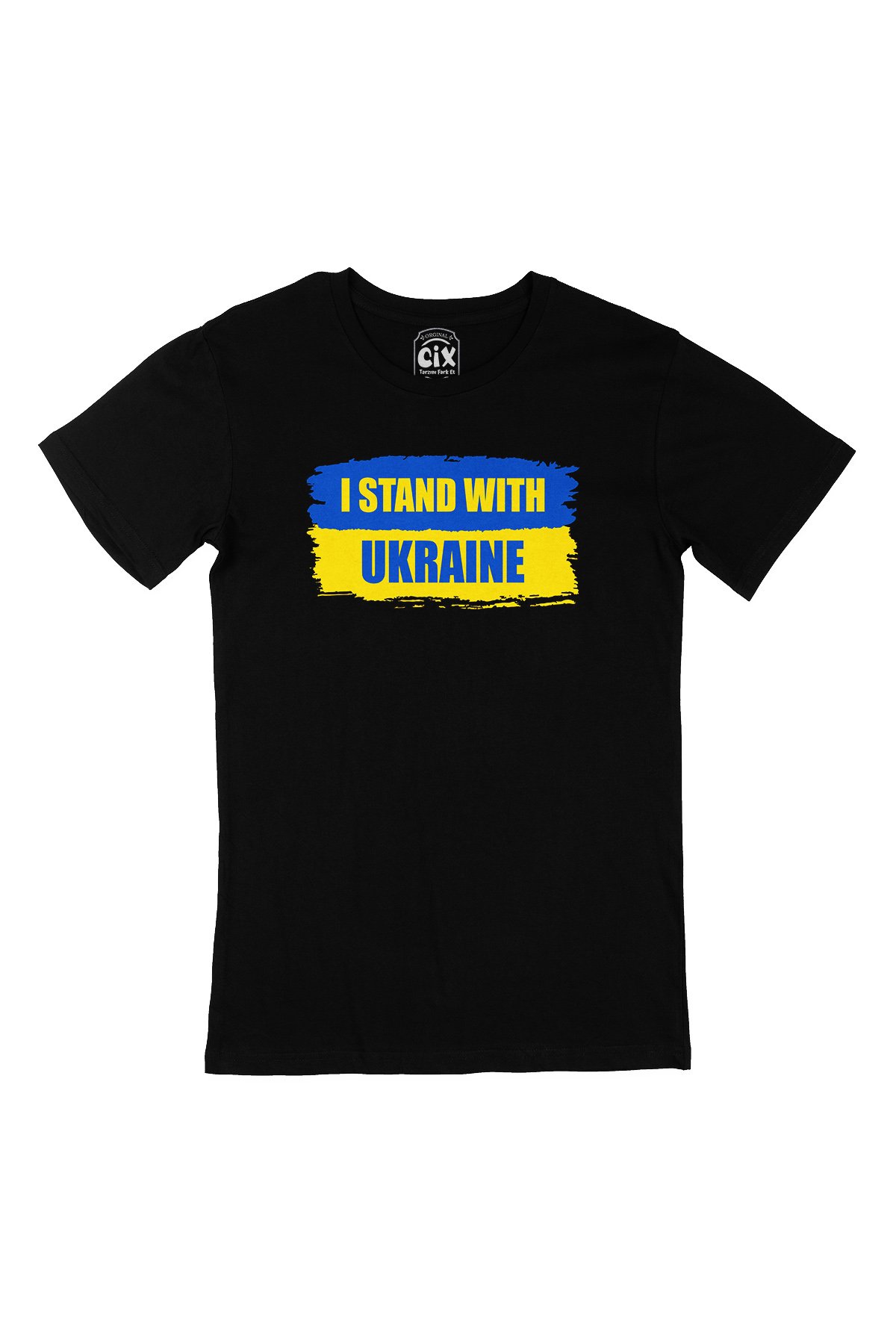 I Stand With Ukraine Ukrayna Siyah Tişört