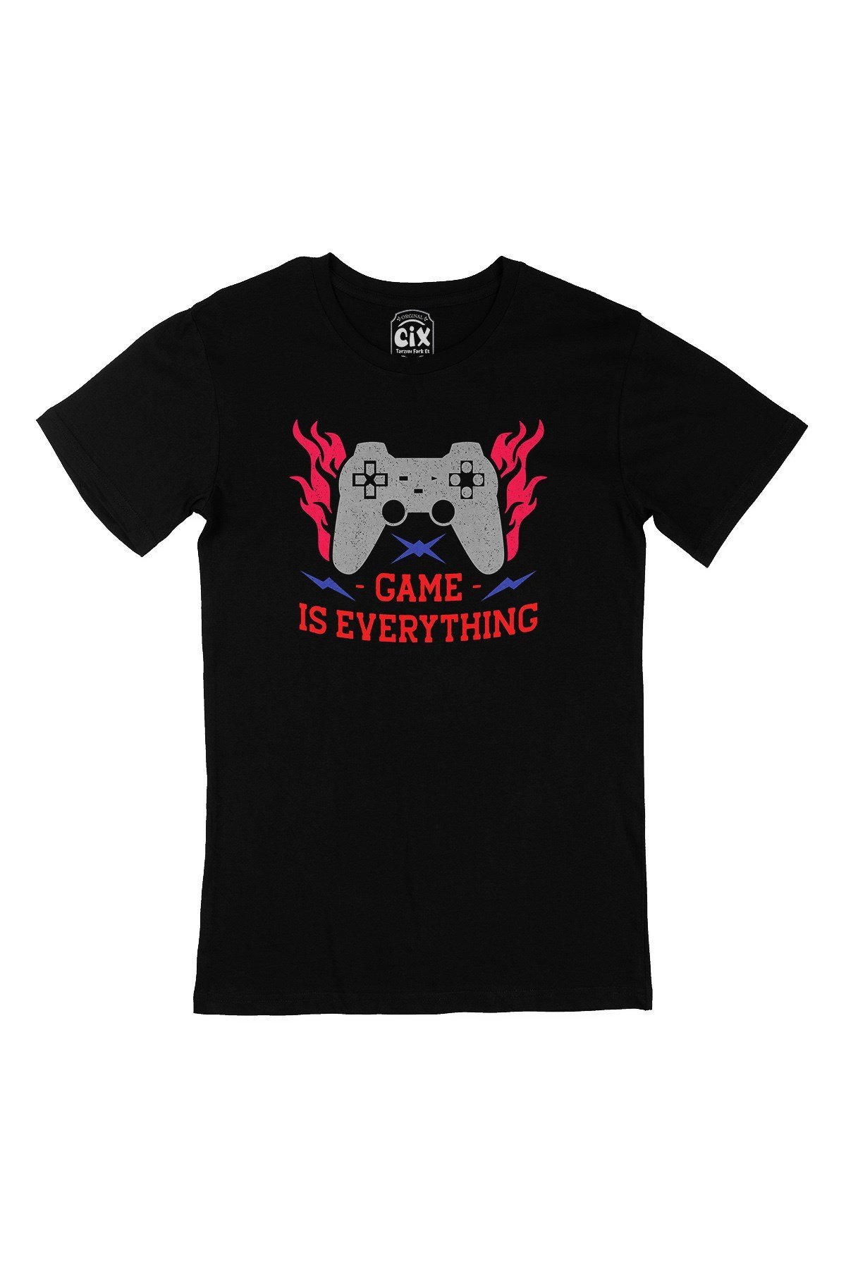 Kırmızı Game is Everything Siyah Tişört