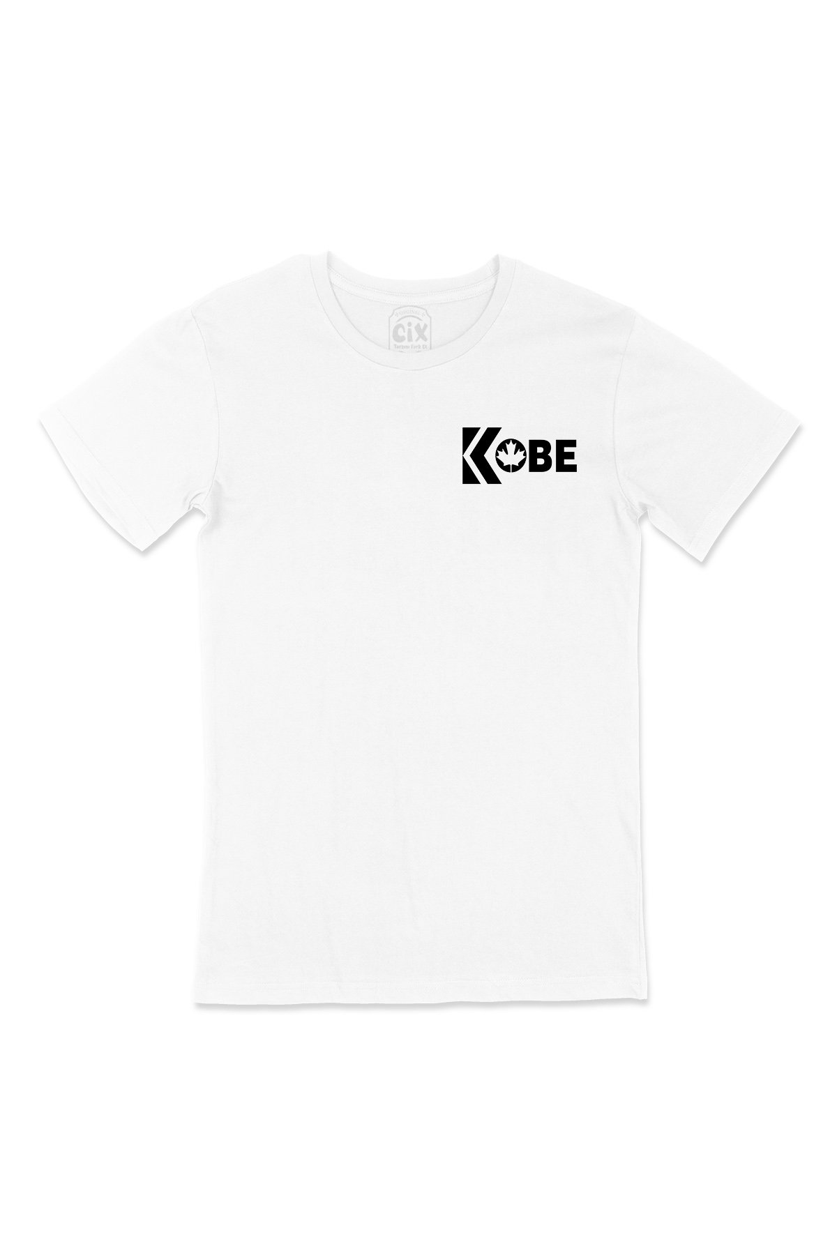 Kobe Bryant Logo Cep Logo Tasarımlı Beyaz Tişört