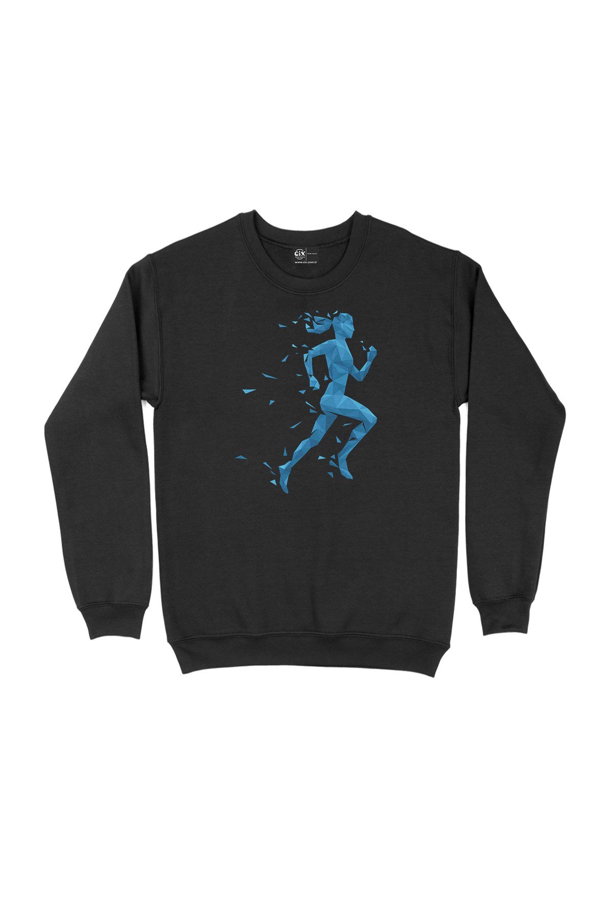 Koşucu Bayan Siyah Sweatshirt