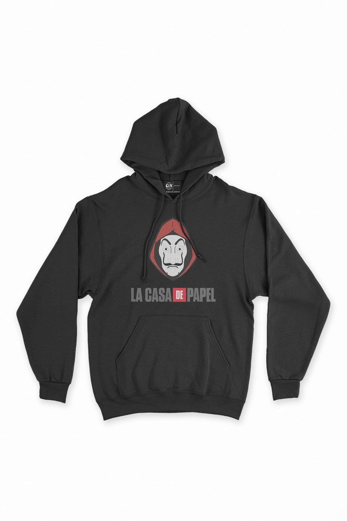 La Casa De Papel Siyah Kapşonlu Sweatshirt Hoodie