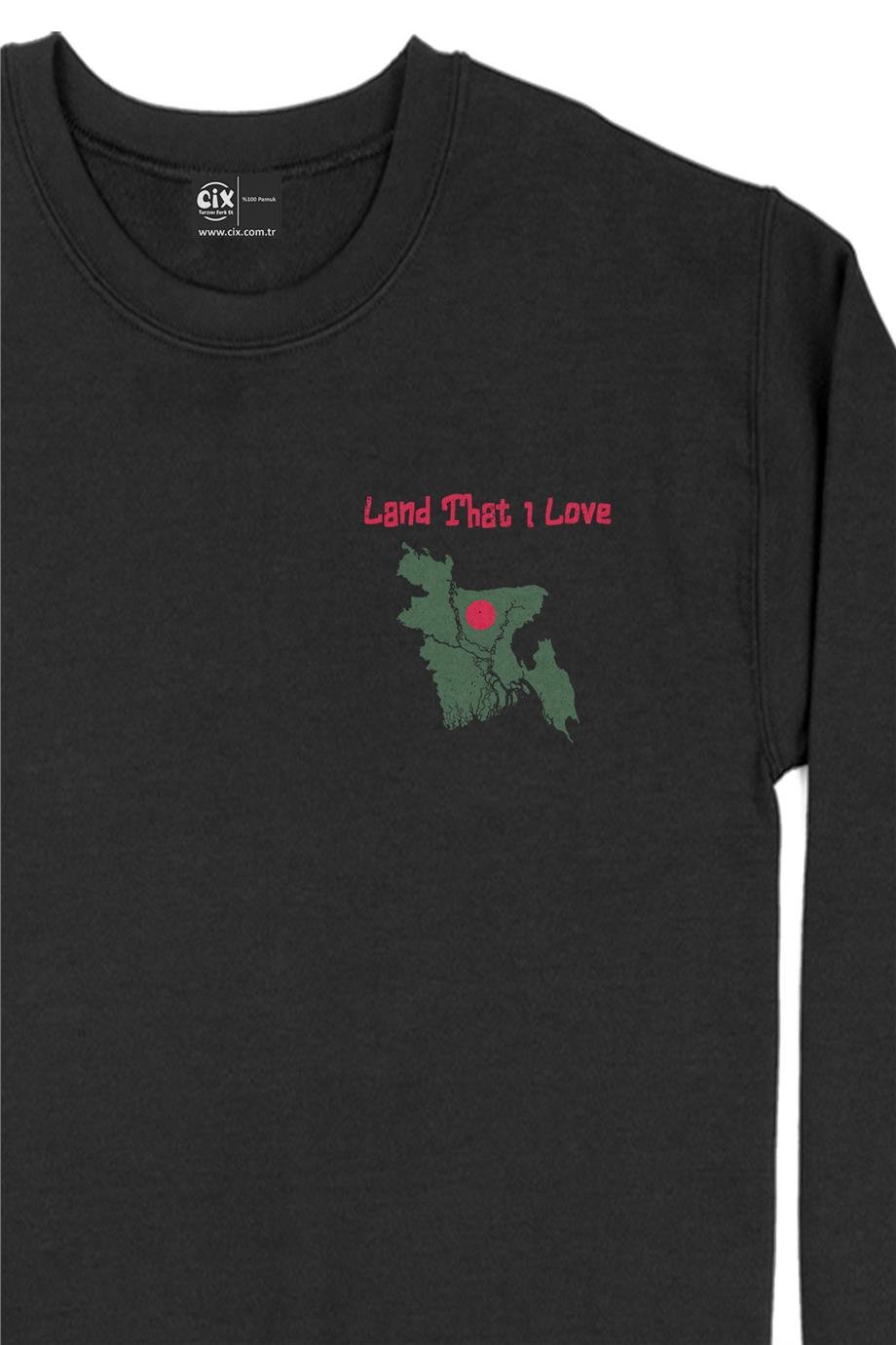 Land That I Love Bangladeş Cep Tasarım Baskılı Sweatshirt Land That I Love Bangladeş Cep Tasarım Baskılı Sweatshirt - Ücretsiz Kargo