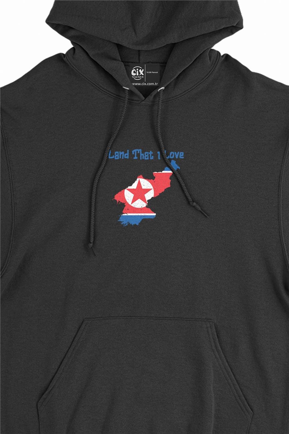 Land That I Love Kuzey Kore Minimal Kapşonlu Sweatshirt Hoodie Land That I Love Kuzey Kore Minimal Kapşonlu Sweatshirt Hoodie - Ücretsiz Kargo