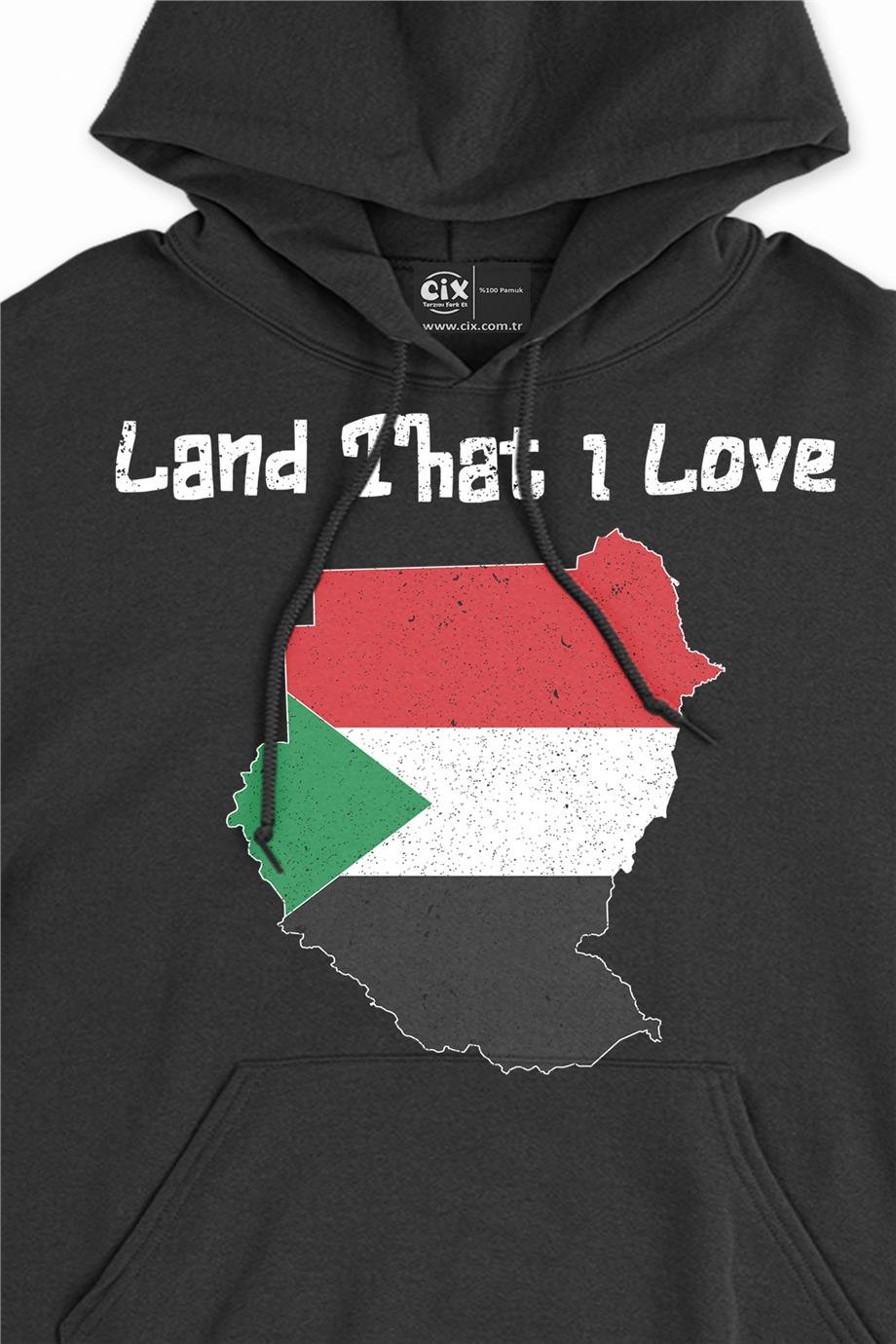 Land That I Love Sudan Kapşonlu Sweatshirt Hoodie Land That I Love Sudan Kapşonlu Sweatshirt Hoodie - Ücretsiz Kargo