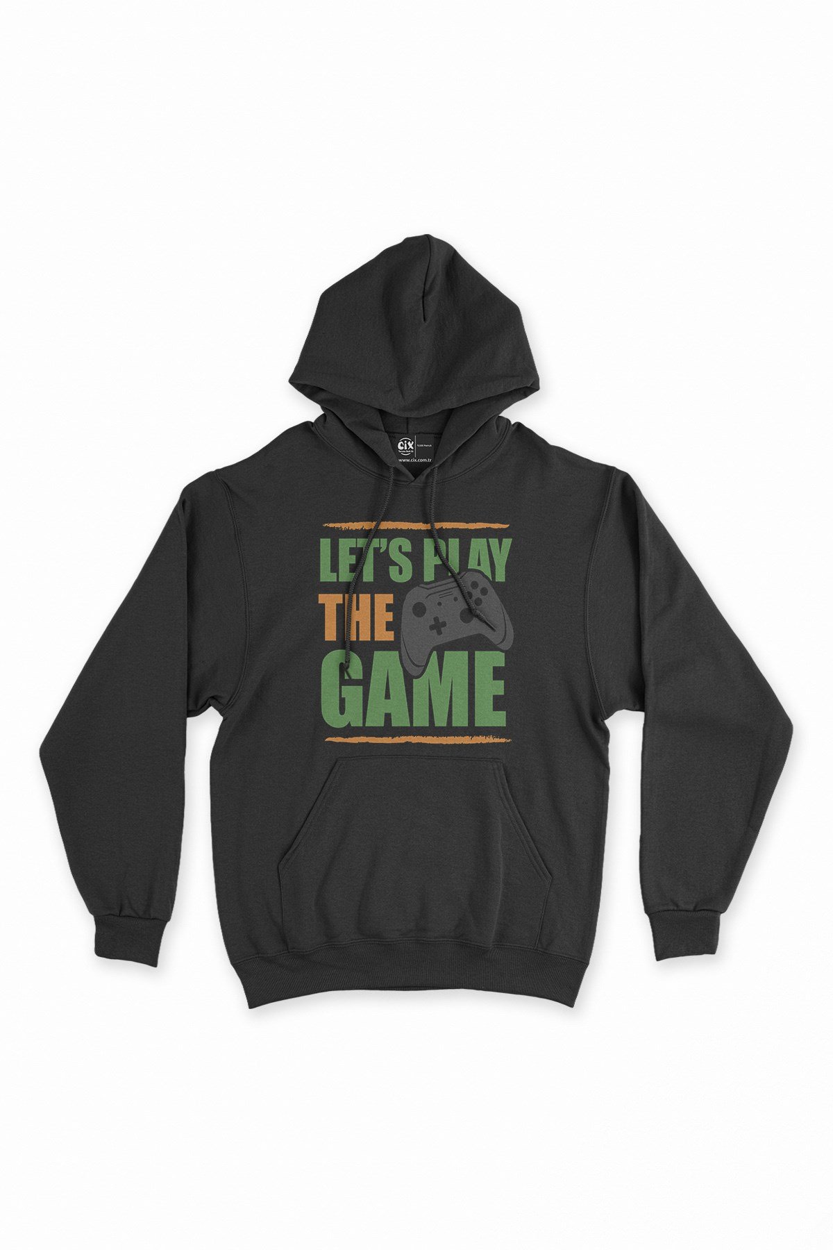 Lets Play The Game Siyah Kapşonlu Sweatshirt Hoodie