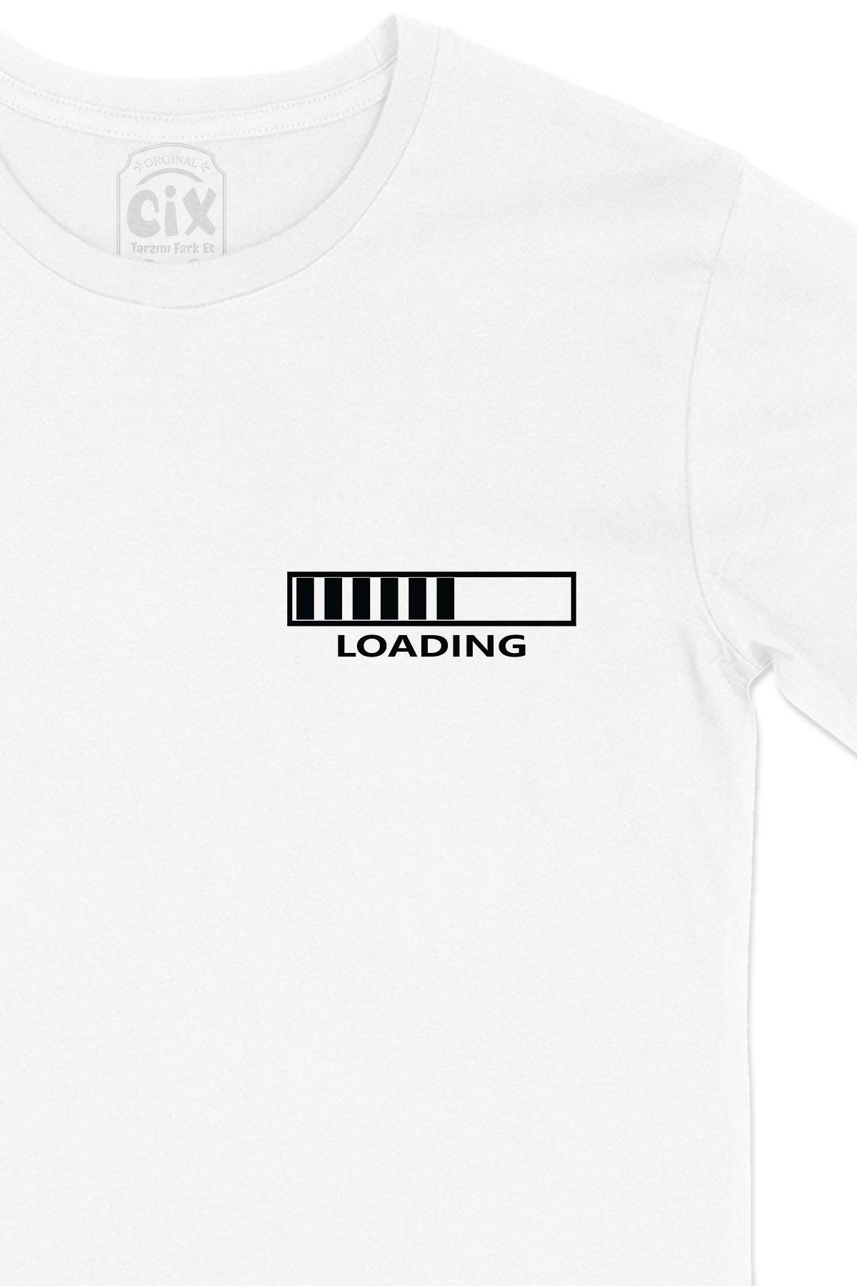 Loading Yükleniyor Cep Logo Tasarımlı Beyaz Tişört