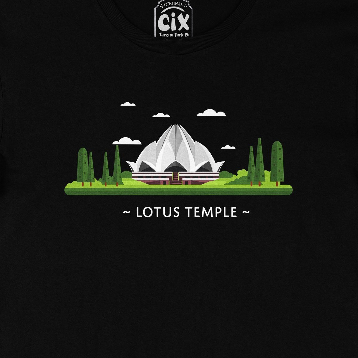 Lotus Tapınağı Siyah Tişört