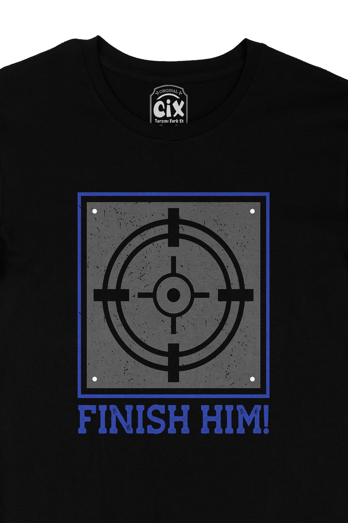 Mavi Finish Him Siyah Tişört