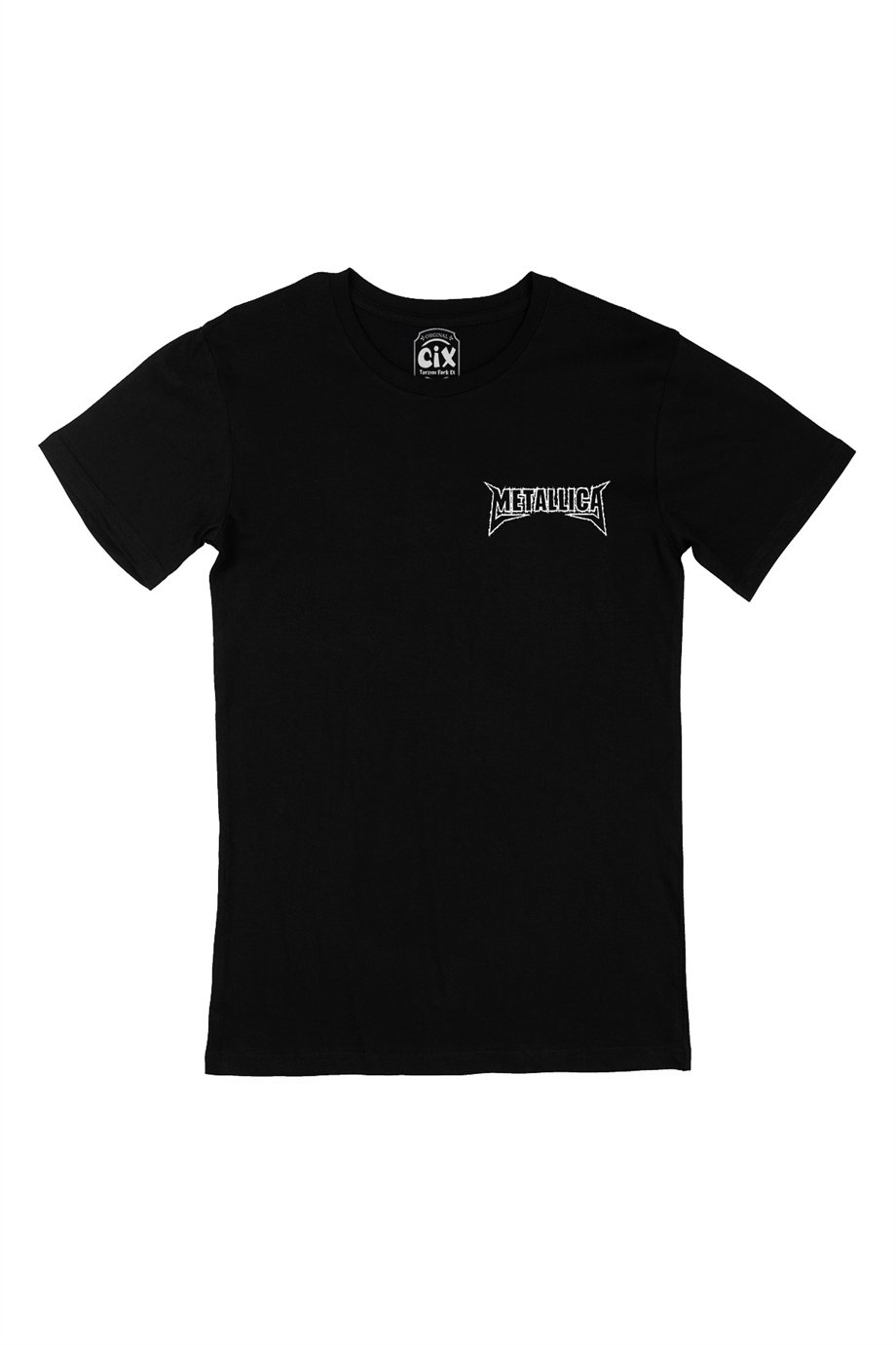 Metallica  Cep Logo Tasarımlı Siyah Tişört