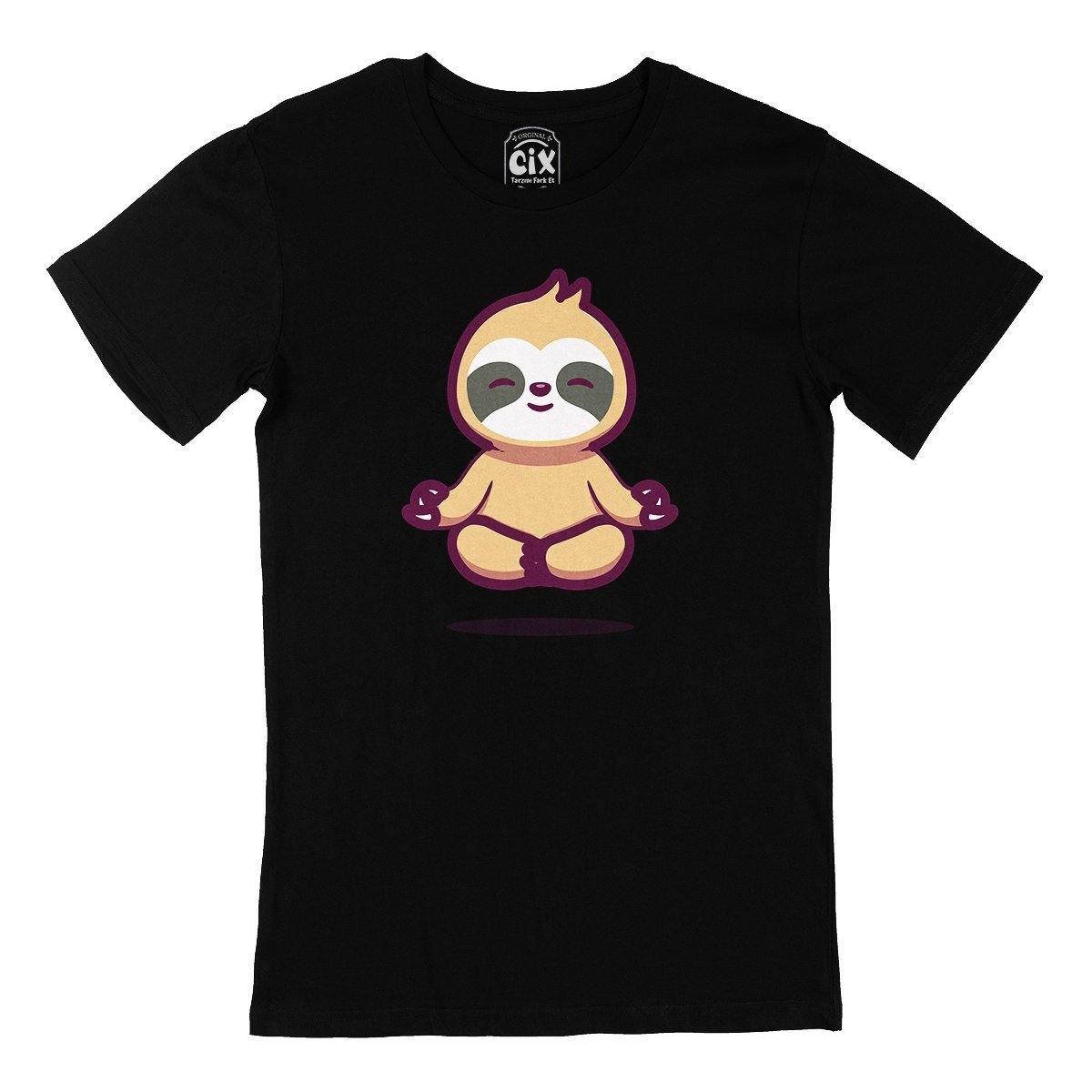 Mindfulness Panda Siyah Tişört