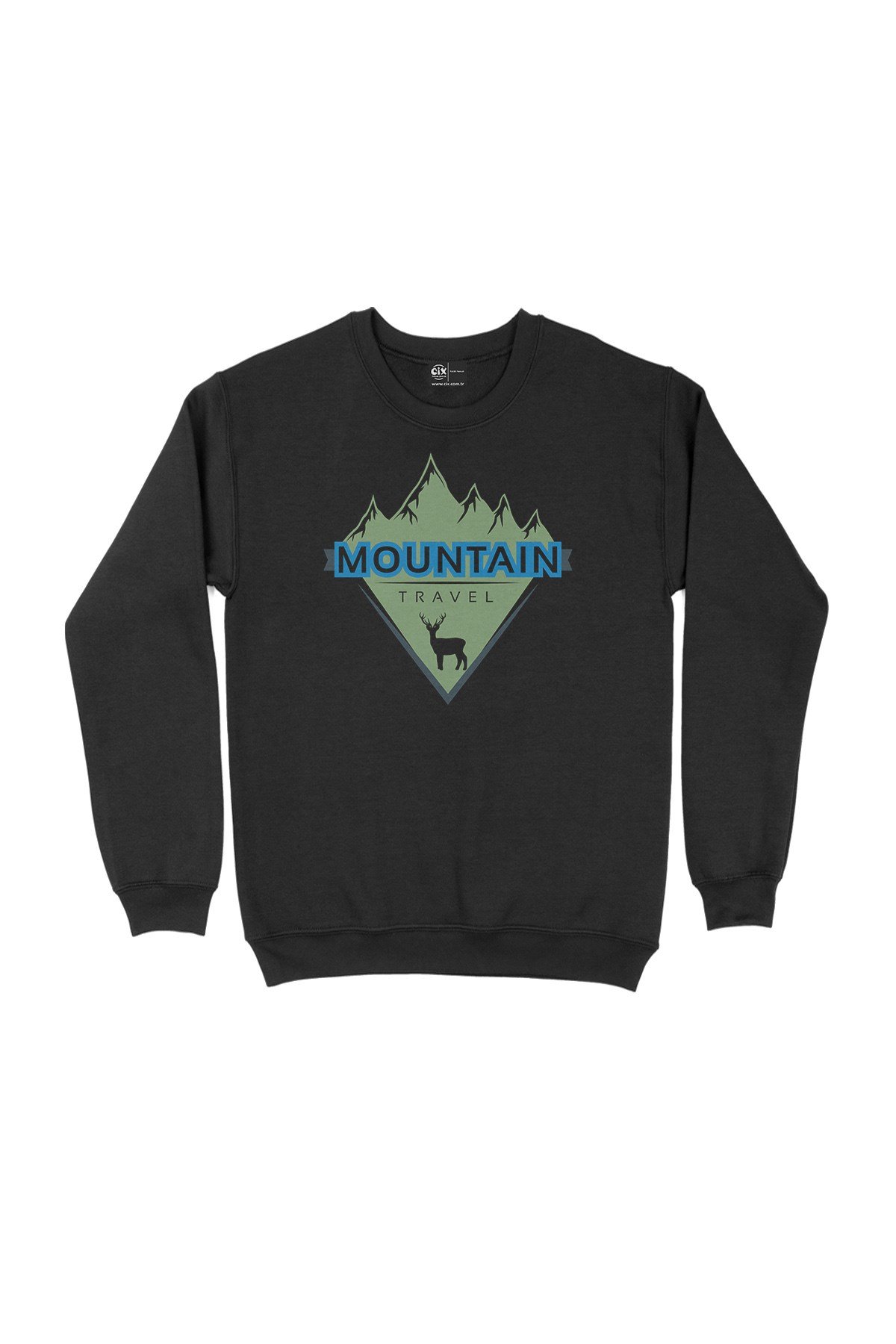 Mountain Travel Siyah Sweatshirt