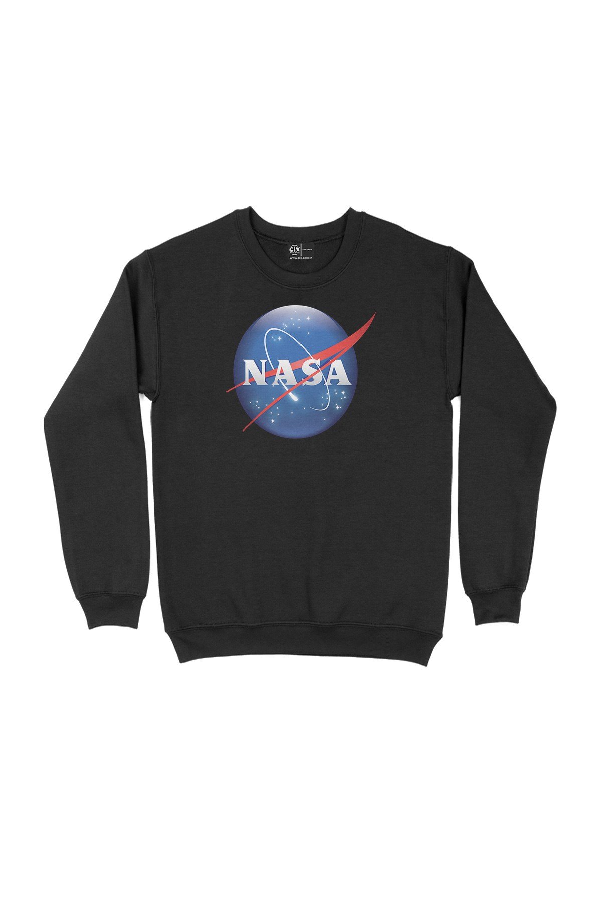 Nasa Logolu Siyah Sweatshirt
