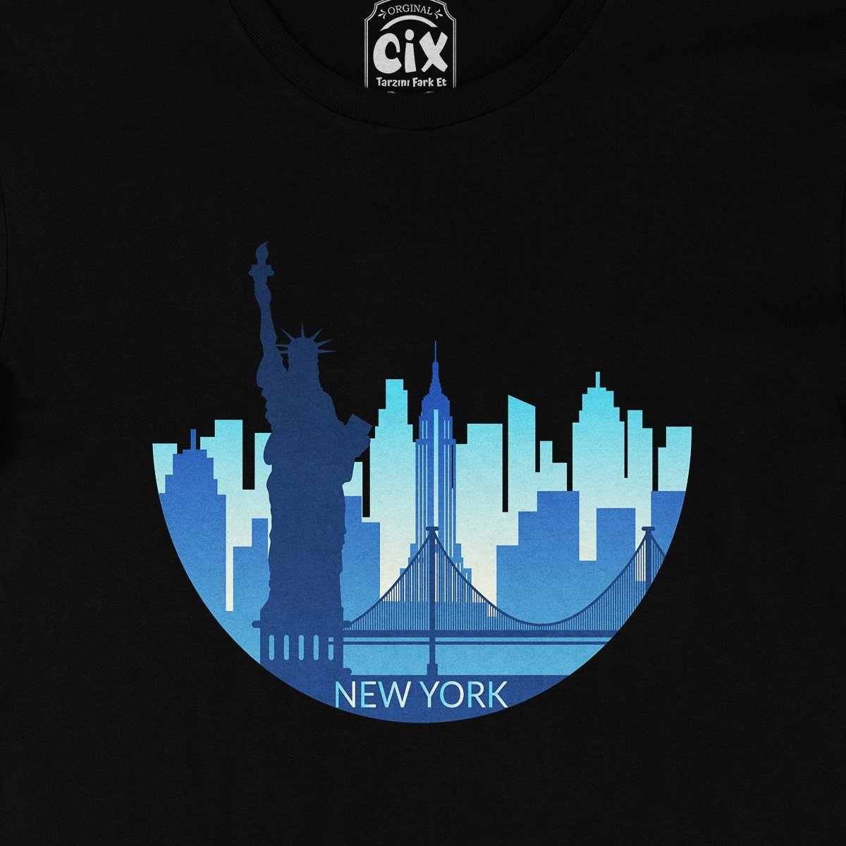 New York Siyah Tişört