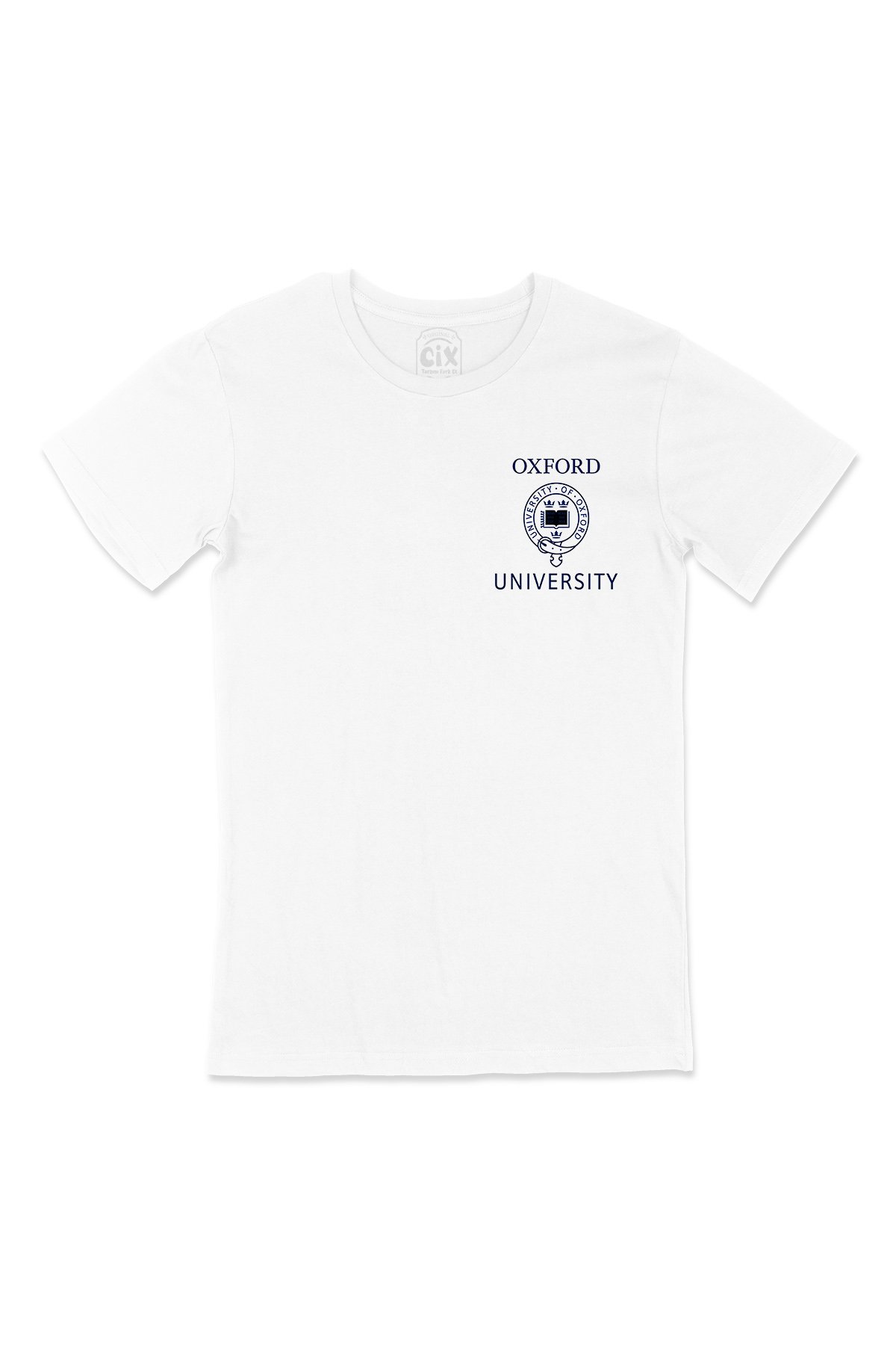 Oxford University Cep Logo Tasarımlı Beyaz Tişört