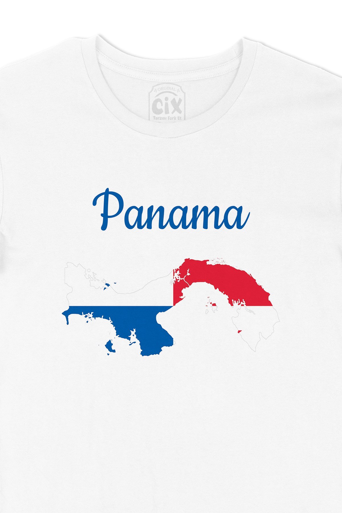 Panama Haritalı ve Bayraklı Tişört