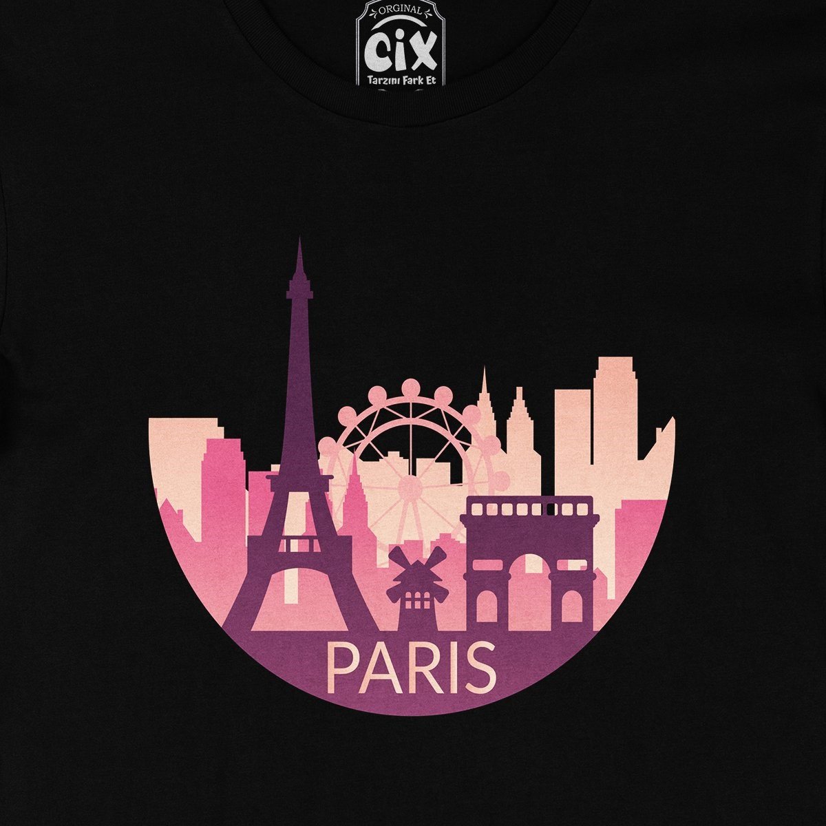 Paris Siyah Tişört