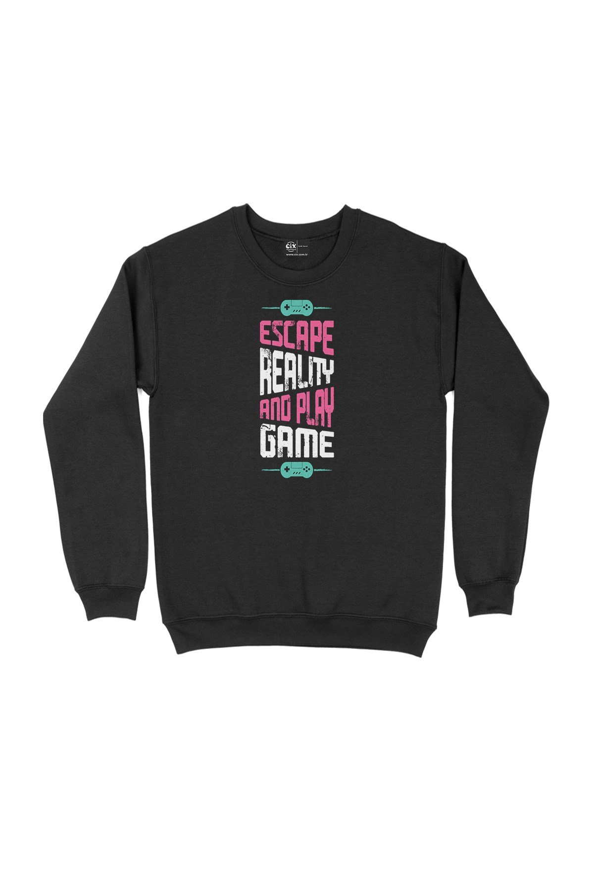 Pembe Escape Reality Siyah Sweatshirt