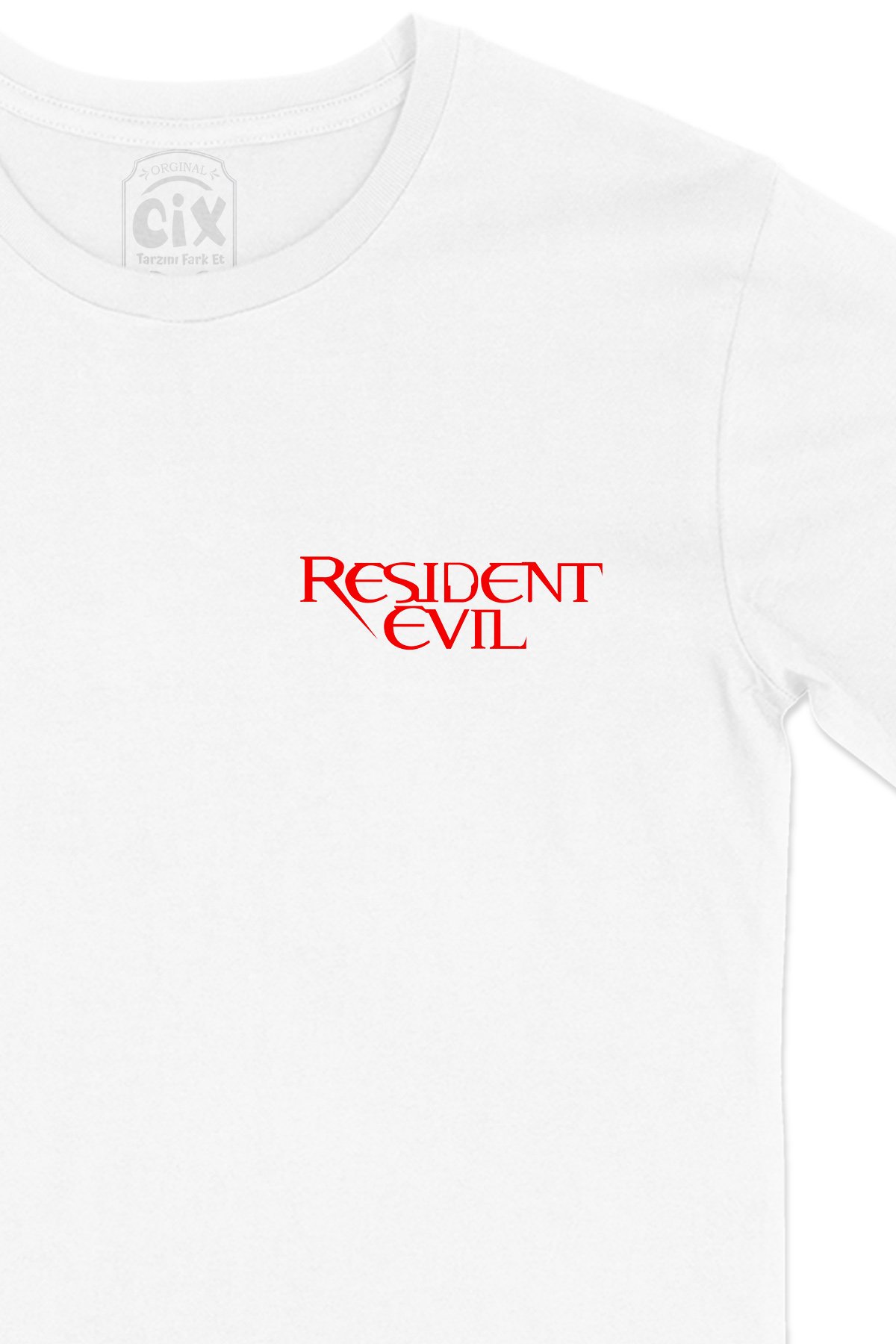 Resident Evil Cep Logo Tasarımlı Beyaz Tişört