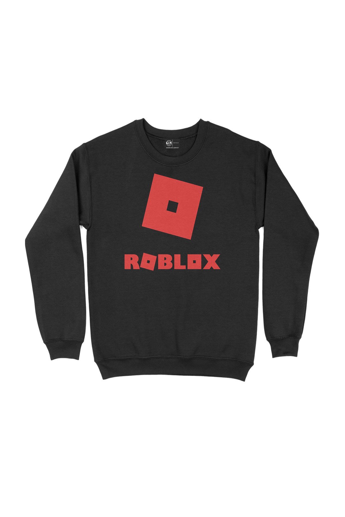 Roblox Logolu Siyah Sweatshirt