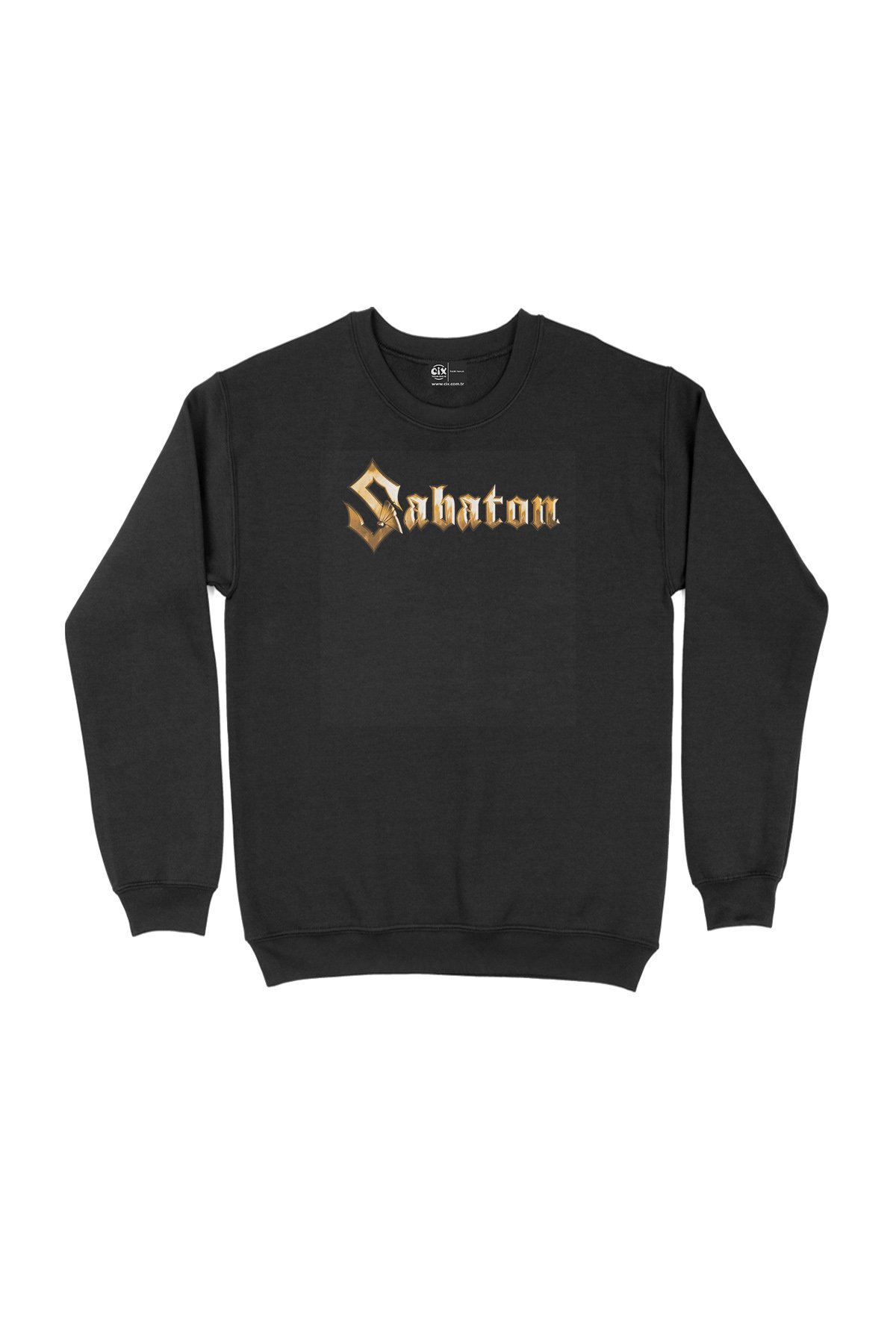 Sabaton Baskılı Siyah Sweatshirt