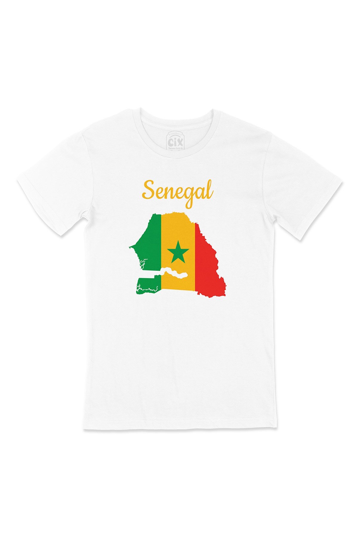 Senegal Haritalı ve Bayraklı Tişört