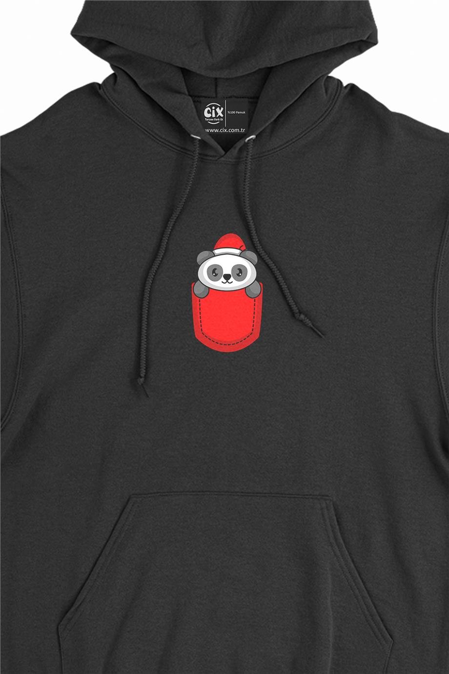 Sevimli Panda Minimal Kapşonlu Sweatshirt Hoodie Sevimli Panda Minimal Kapşonlu Sweatshirt Hoodie - Ücretsiz Kargo