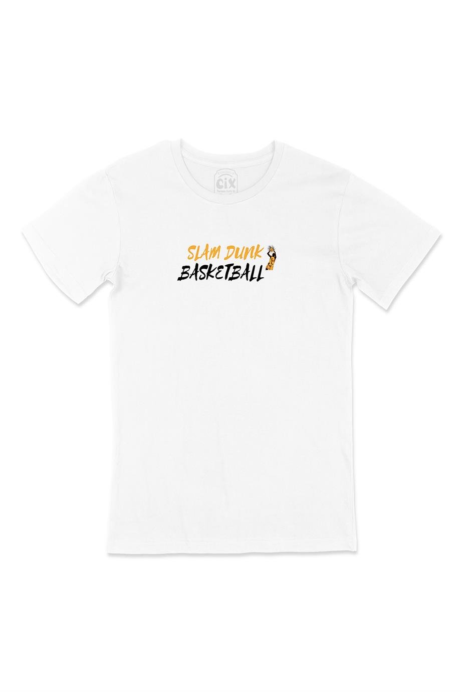Slam Dunk Basketbol Beyaz Tişört