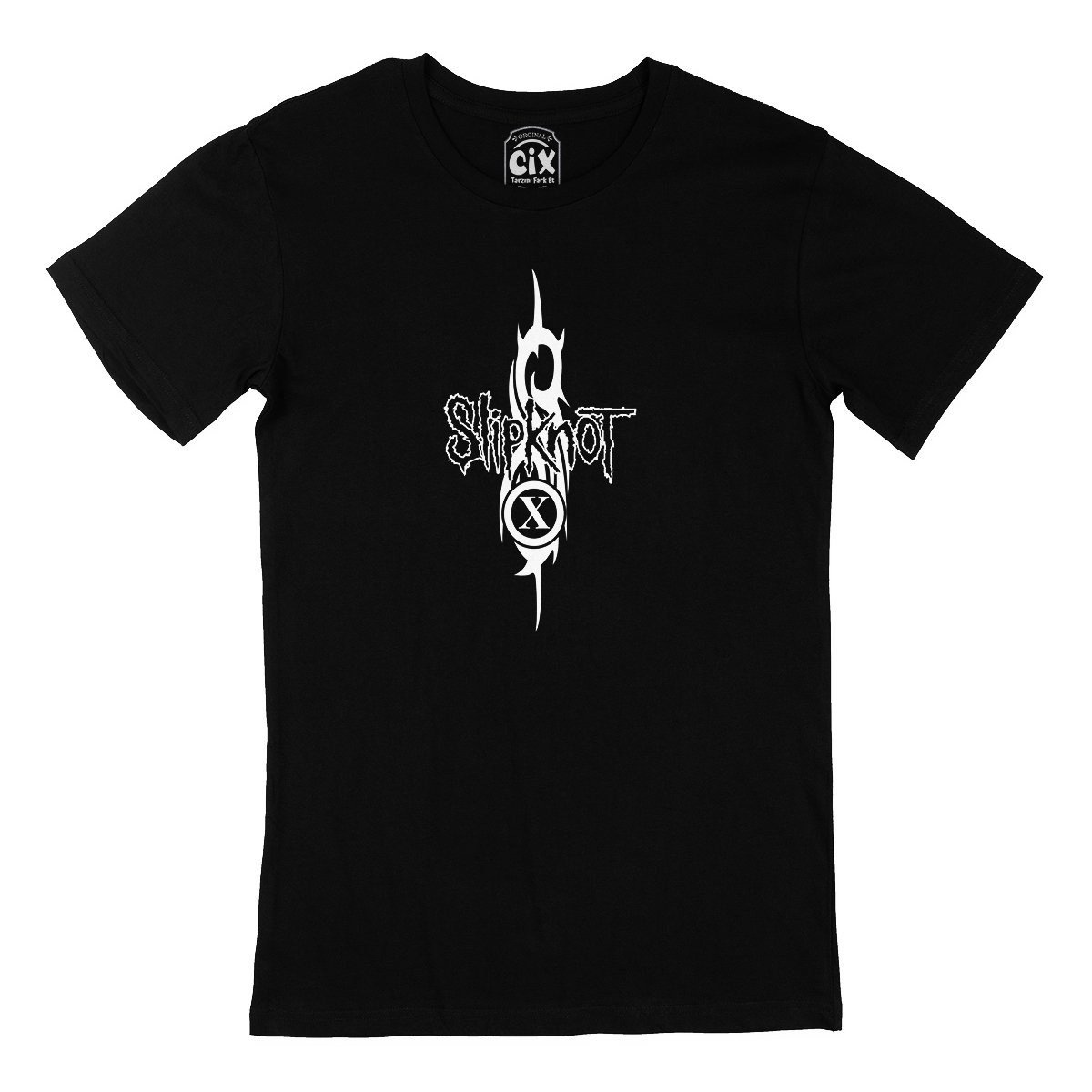 Slipknot Logo Tasarımlı Siyah Tişört