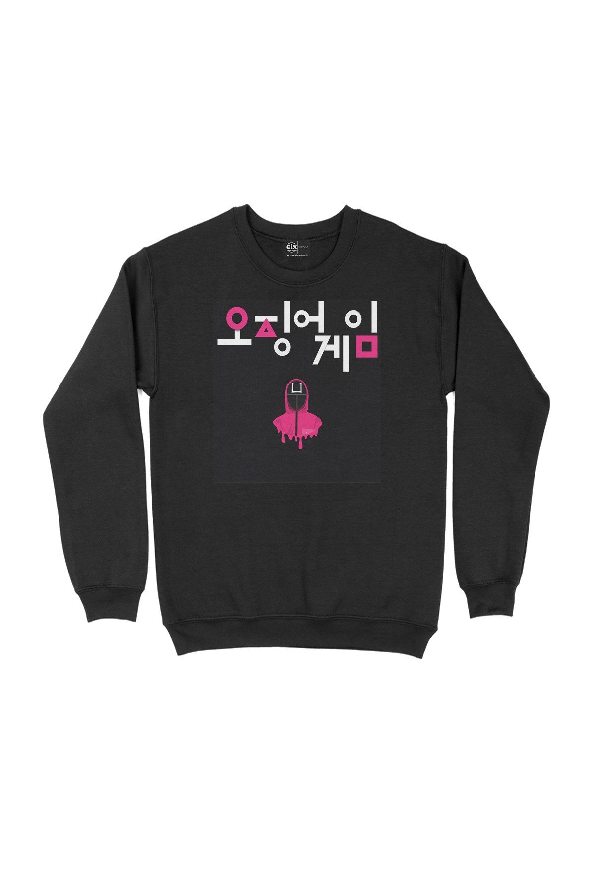 Squid Game Korean Mask Siyah Sweatshirt 