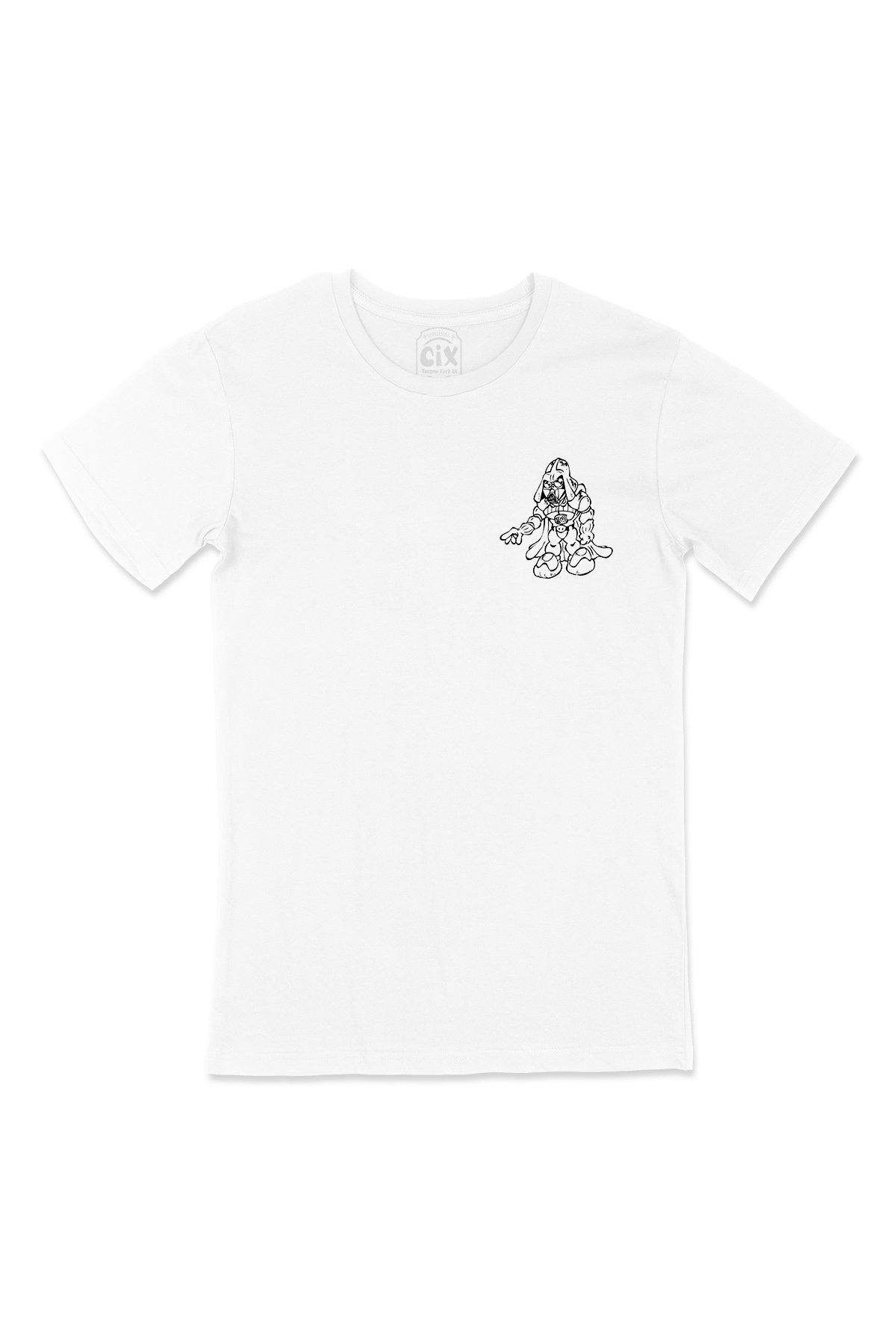 Star Wars Vader Cep Logo Tasarımlı Beyaz Tişört