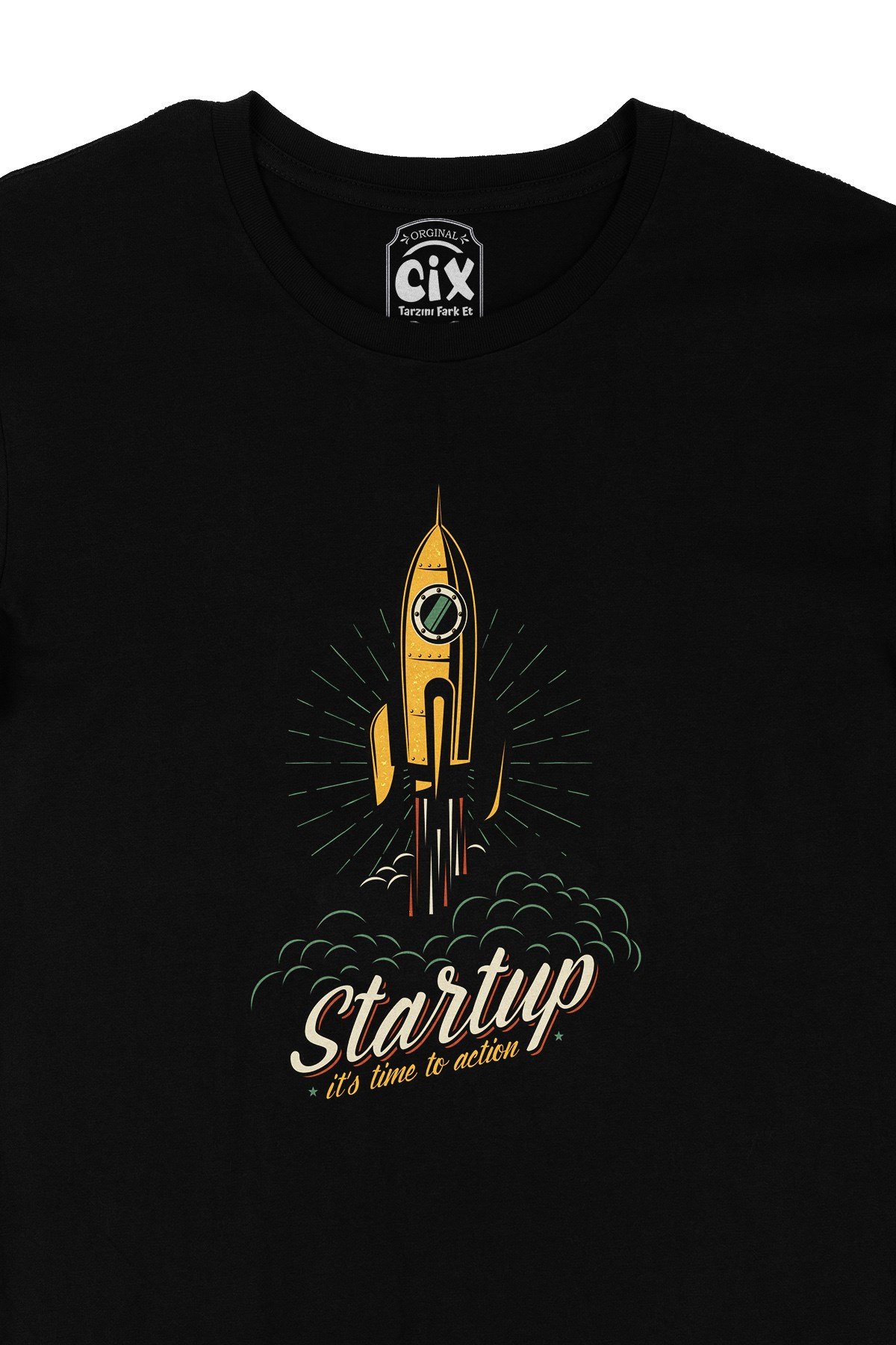 Startup Siyah Tişört