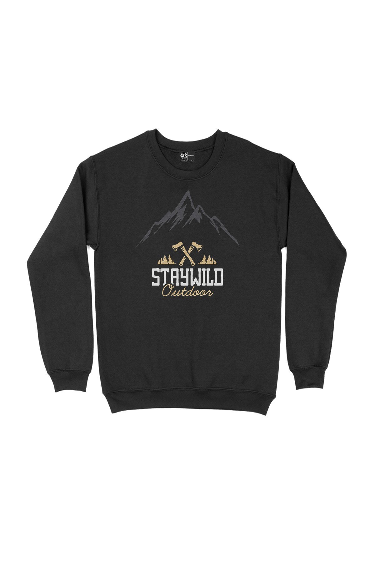 Stay Wild Outdoor Siyah Sweatshirt