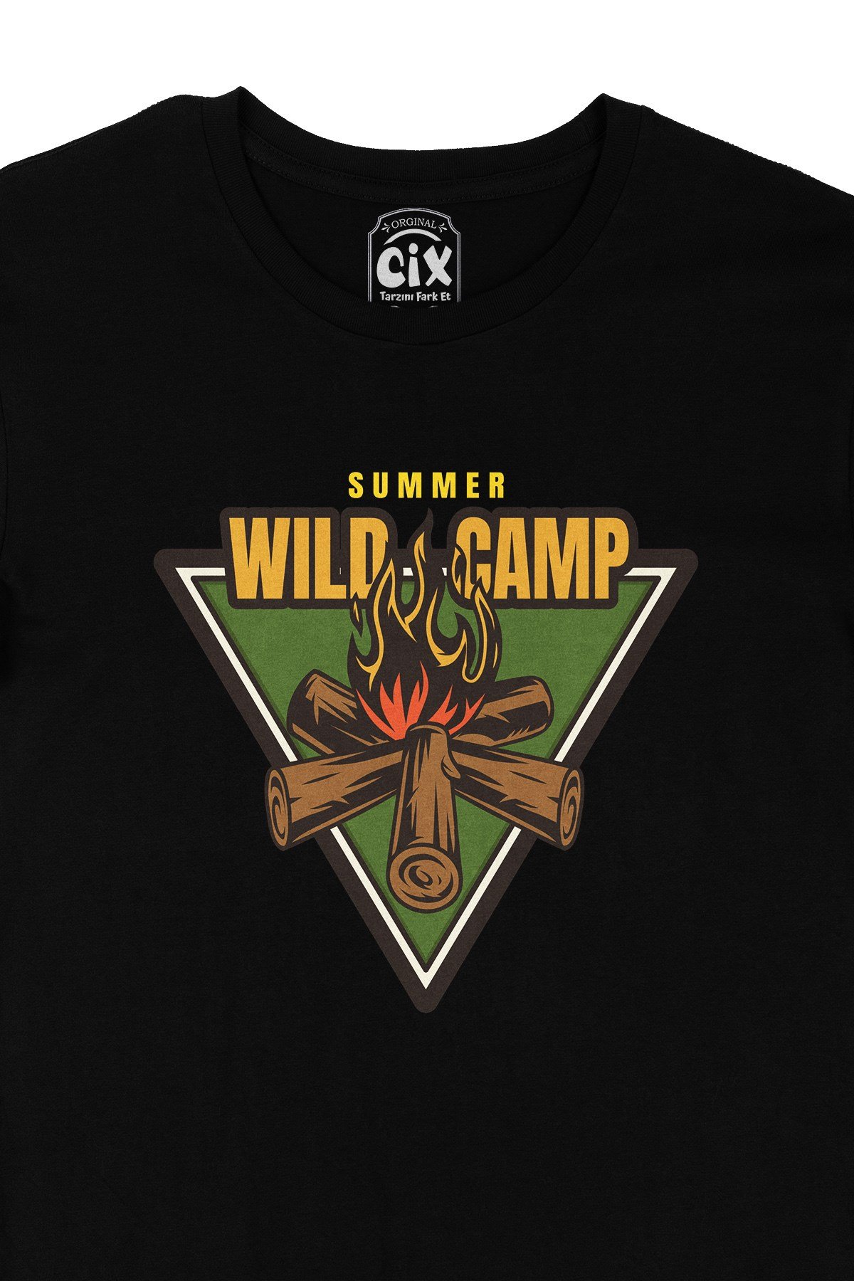 Summer Wild Camp Siyah Tişört