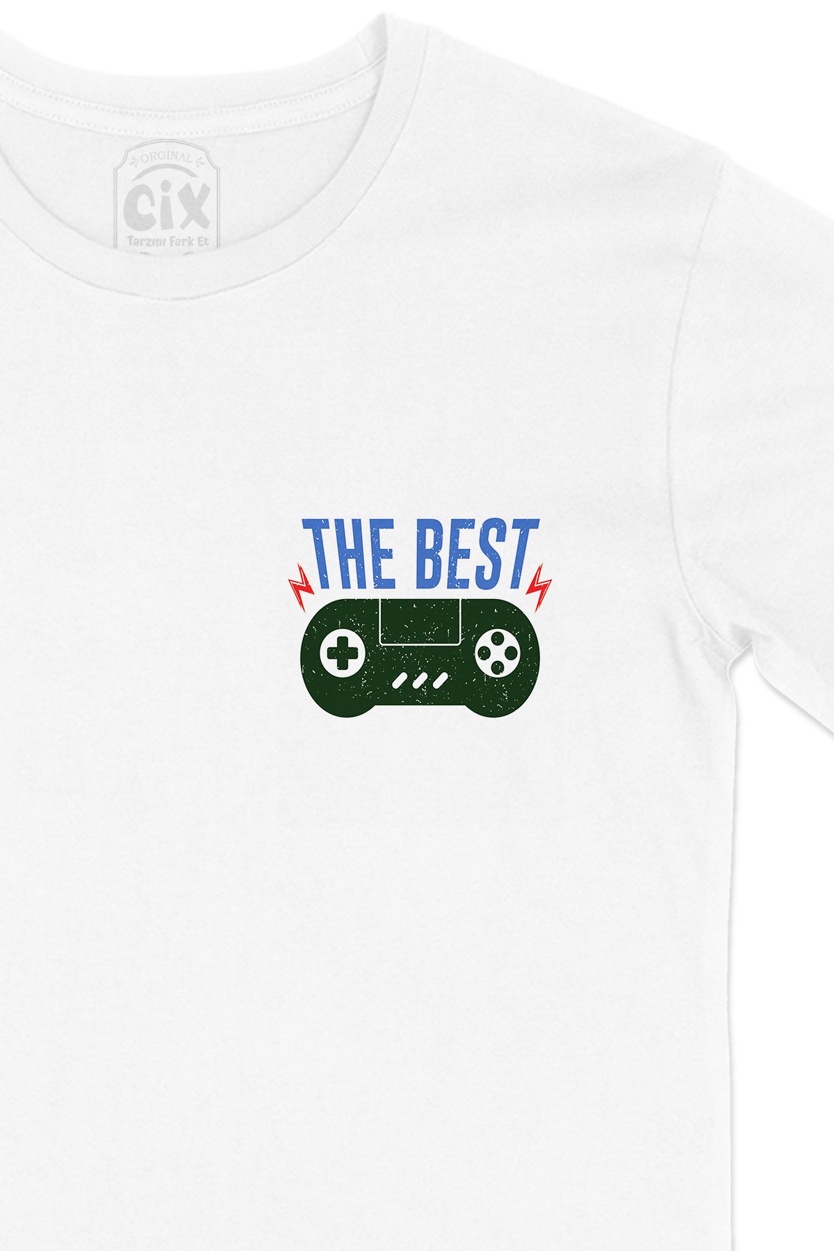 The Best Cep Logo Tasarımlı Beyaz Tişört
