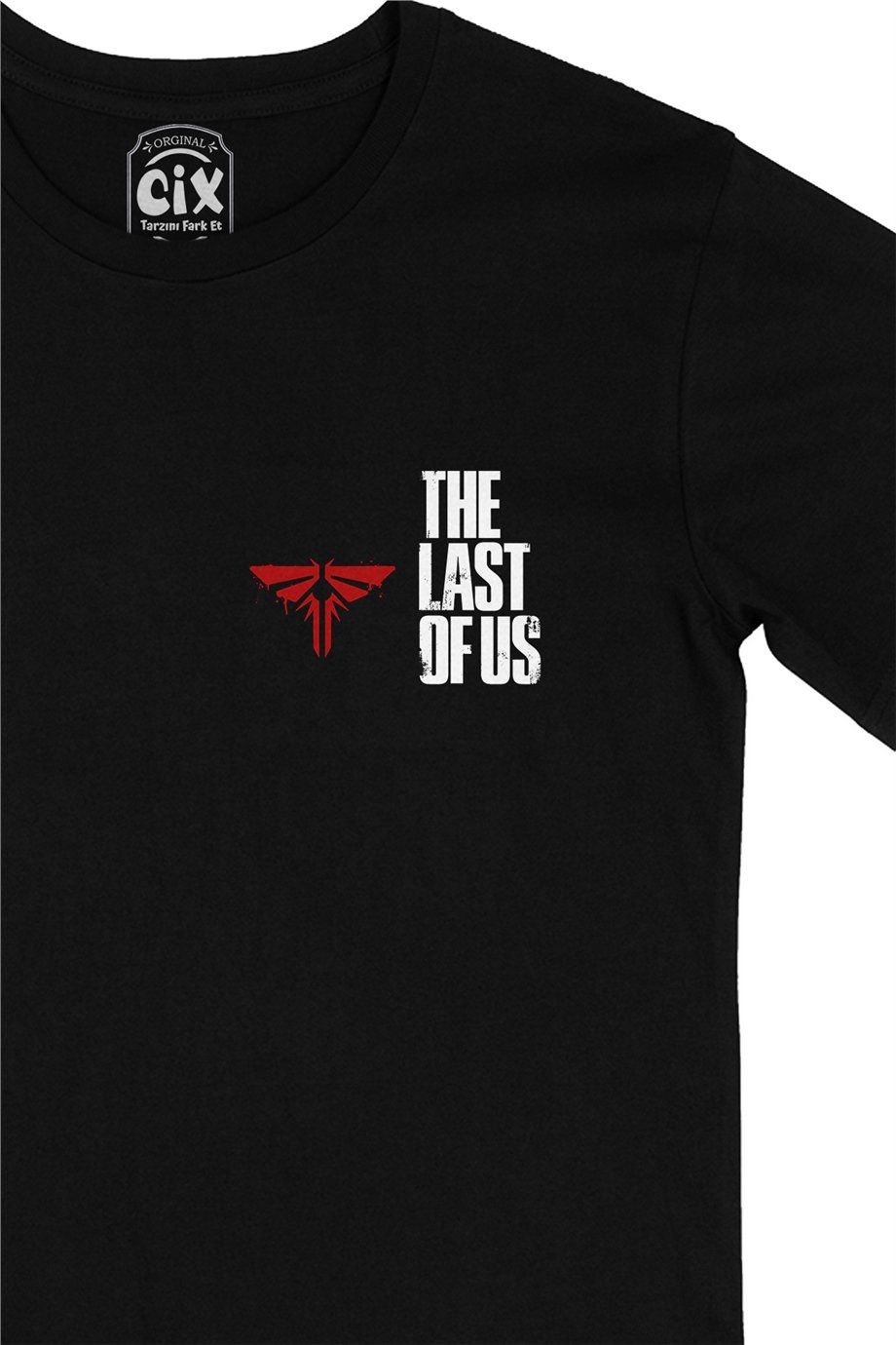 The Last Of Us Cep Logo Tasarımlı Siyah Tişört