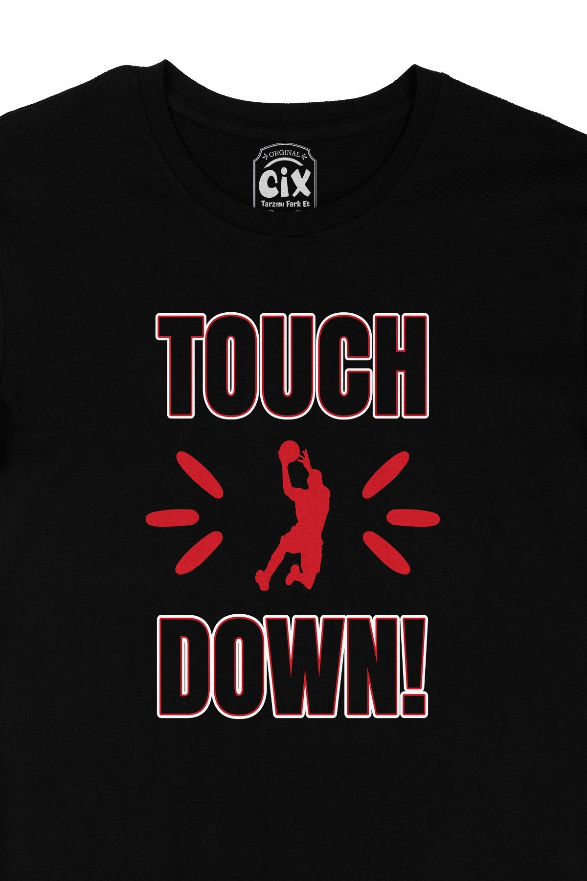 Touch And Down Basketball Siyah Tişört